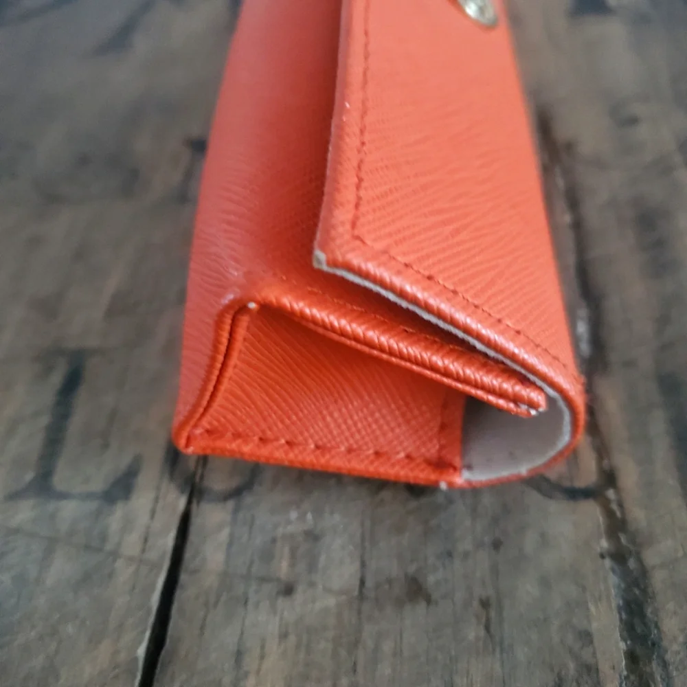 🔥TORY BURCH Rusty Orange‎ Signature Logo Eyeglass | Sunglass Case | Storage